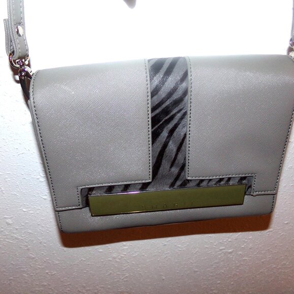 NEW SHARIF GRAY SMALL CROSSBODY BAG - Picture 4 of 13